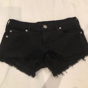 authentic true religion black mini shorts